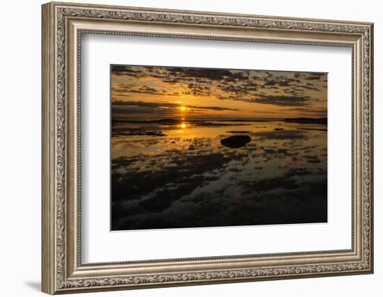 Sunrise at Shelly Beach, Caloundra, Sunshine Coast, Queensland, Australia-Mark A Johnson-Framed Photographic Print