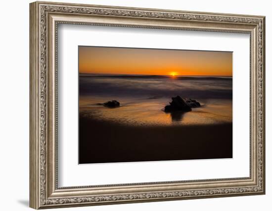 Sunrise at Shelly Beach, Caloundra, Sunshine Coast, Queensland, Australia-Mark A Johnson-Framed Photographic Print