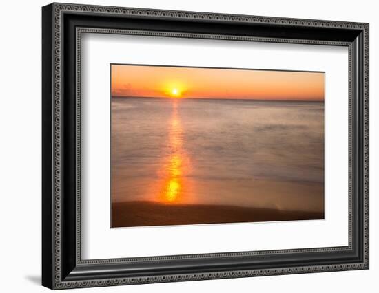 Sunrise at Shelly Beach, Caloundra, Sunshine Coast, Queensland, Australia-Mark A Johnson-Framed Photographic Print