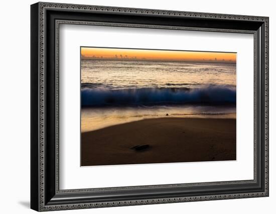 Sunrise at Shelly Beach, Caloundra, Sunshine Coast, Queensland, Australia-Mark A Johnson-Framed Photographic Print