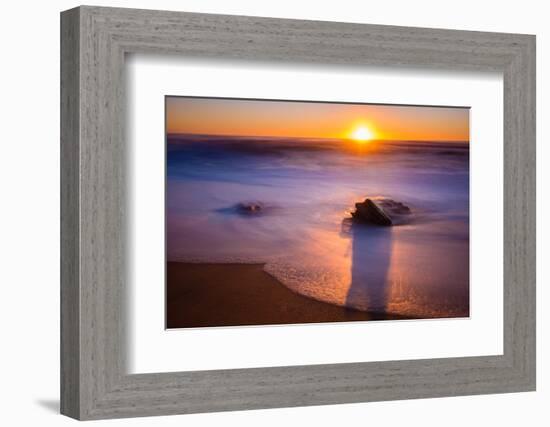 Sunrise at Shelly Beach, Caloundra, Sunshine Coast, Queensland, Australia-Mark A Johnson-Framed Photographic Print