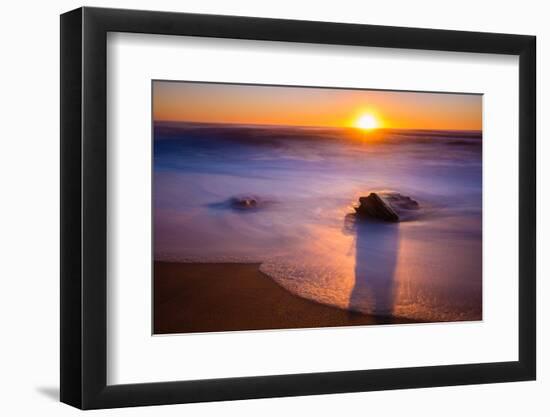 Sunrise at Shelly Beach, Caloundra, Sunshine Coast, Queensland, Australia-Mark A Johnson-Framed Photographic Print