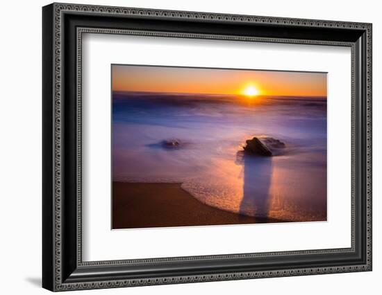 Sunrise at Shelly Beach, Caloundra, Sunshine Coast, Queensland, Australia-Mark A Johnson-Framed Photographic Print