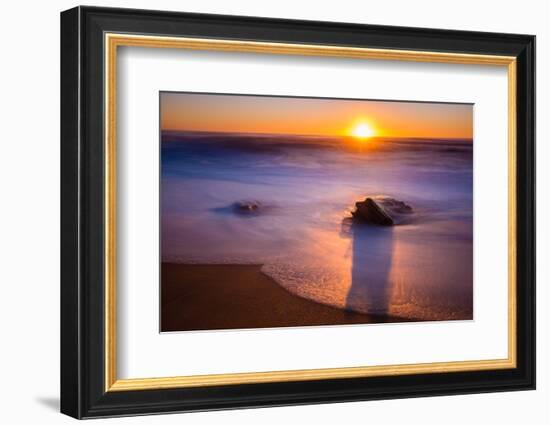 Sunrise at Shelly Beach, Caloundra, Sunshine Coast, Queensland, Australia-Mark A Johnson-Framed Photographic Print