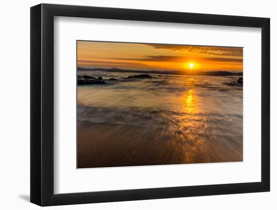 Sunrise at Shelly Beach, Caloundra, Sunshine Coast, Queensland, Australia-Mark A Johnson-Framed Photographic Print