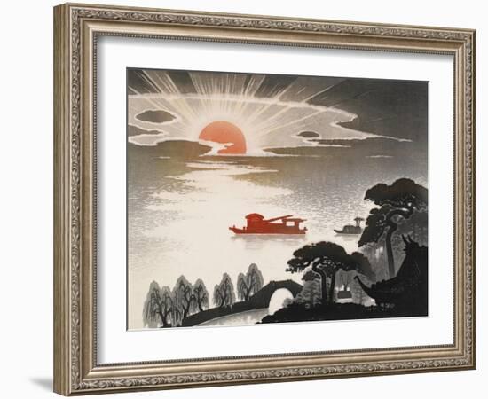 Sunrise at South Lake-Shi Handing-Framed Art Print