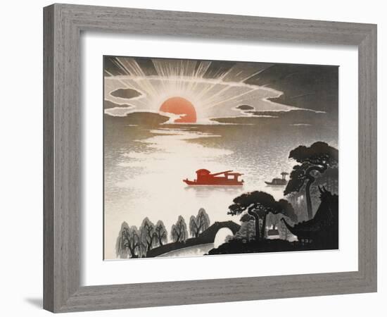 Sunrise at South Lake-Shi Handing-Framed Art Print