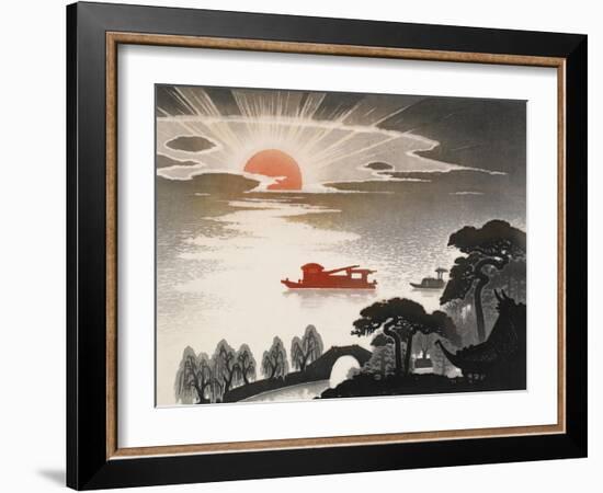 Sunrise at South Lake-Shi Handing-Framed Art Print