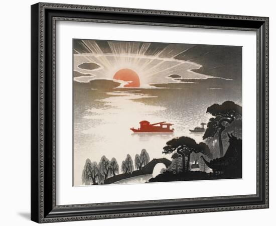 Sunrise at South Lake-Shi Handing-Framed Art Print