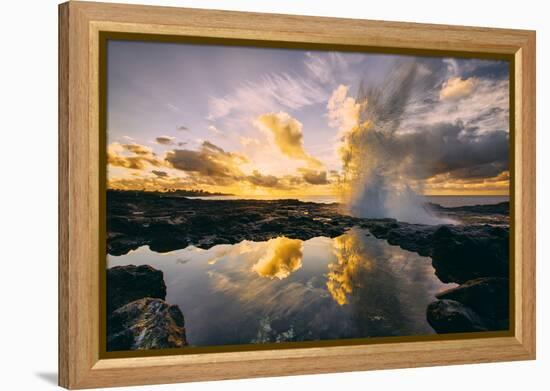 Sunrise at Spouting Horn, South Kauai, Poipu Hawaii-Vincent James-Framed Premier Image Canvas