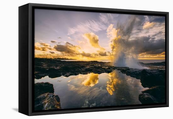 Sunrise at Spouting Horn, South Kauai, Poipu Hawaii-Vincent James-Framed Premier Image Canvas