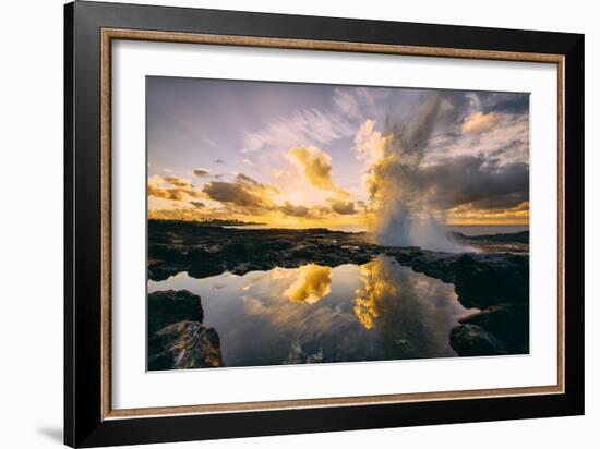 Sunrise at Spouting Horn, South Kauai, Poipu Hawaii-Vincent James-Framed Photographic Print