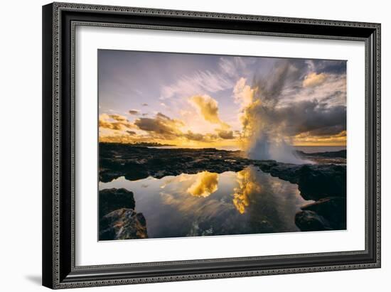 Sunrise at Spouting Horn, South Kauai, Poipu Hawaii-Vincent James-Framed Photographic Print