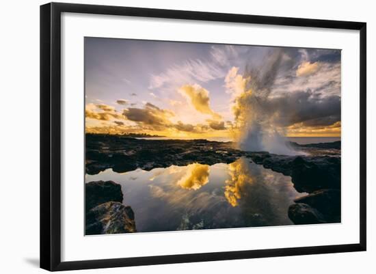 Sunrise at Spouting Horn, South Kauai, Poipu Hawaii-Vincent James-Framed Photographic Print