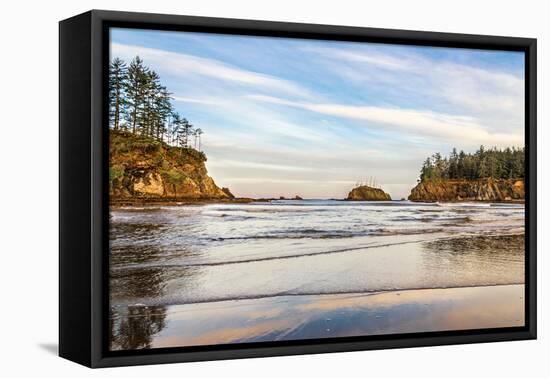 Sunrise at Sunset Bay III-Stan Hellmann-Framed Stretched Canvas