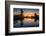 Sunrise at the Clyde Arc (Squinty Bridge), Pacific Quay, Glasgow, Scotland, United Kingdom, Europe-Karen Deakin-Framed Photographic Print