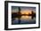 Sunrise at the Clyde Arc (Squinty Bridge), Pacific Quay, Glasgow, Scotland, United Kingdom, Europe-Karen Deakin-Framed Photographic Print