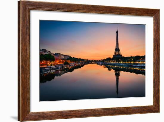 Sunrise at the Eiffel Tower, Paris-Mapics-Framed Photographic Print