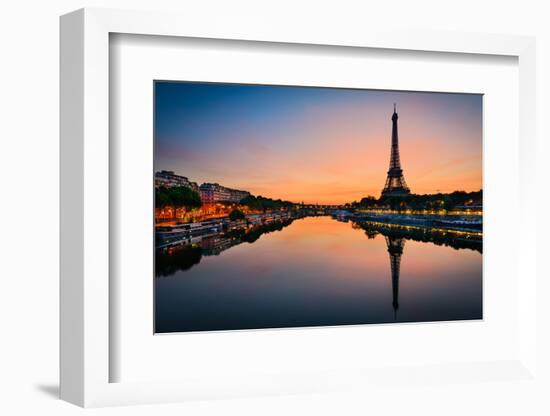 Sunrise at the Eiffel Tower, Paris-Mapics-Framed Photographic Print