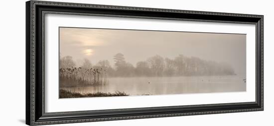 Sunrise at The Great Lake, Castle Howard, North Yorkshire, Yorkshire, England, United Kingdom, Euro-John Potter-Framed Photographic Print