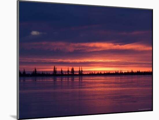 Sunrise at the Lake Near Churchill, Hudson Bay, Manitoba, Canada-Thorsten Milse-Mounted Photographic Print