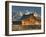 Sunrise at the Mormon Row Barn in Wyoming's Grand Teton National Park-Kyle Hammons-Framed Photographic Print