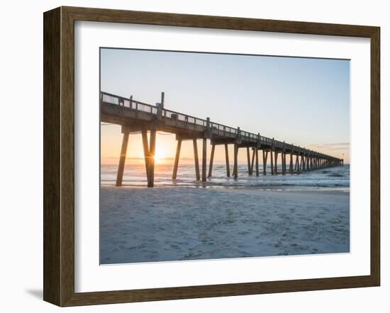 Sunrise at the Pier in Pensacola-The Speedy Butterfly-Framed Photographic Print
