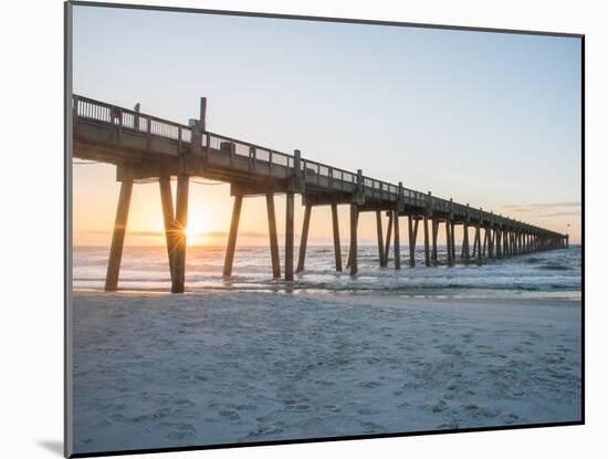 Sunrise at the Pier in Pensacola-The Speedy Butterfly-Mounted Photographic Print