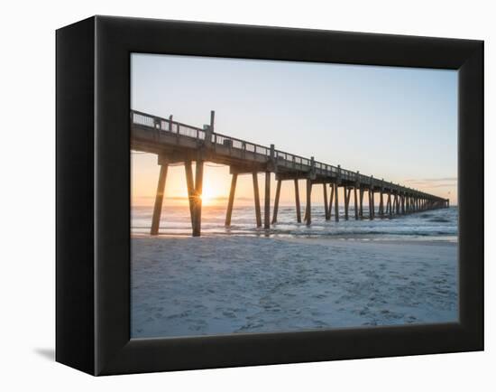 Sunrise at the Pier in Pensacola-The Speedy Butterfly-Framed Premier Image Canvas