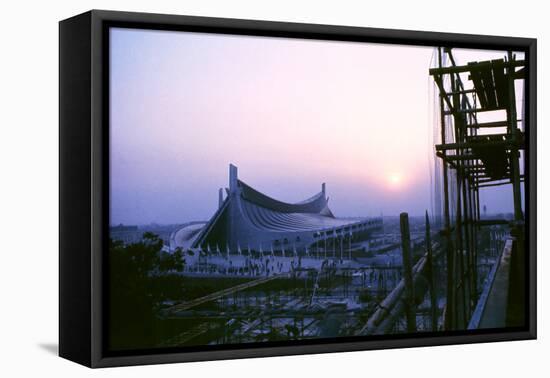 Sunrise at the Yoyogi National Gymnasium, 1964 Tokyo Summer Olympics, Japan-Art Rickerby-Framed Premier Image Canvas