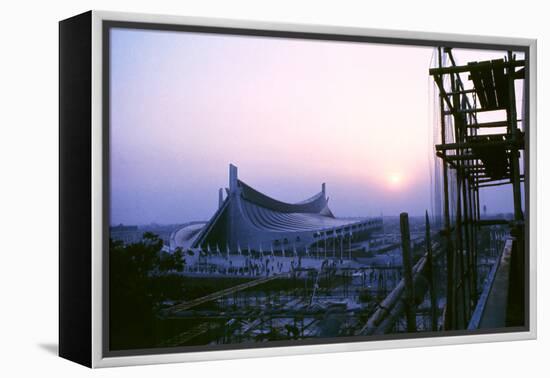 Sunrise at the Yoyogi National Gymnasium, 1964 Tokyo Summer Olympics, Japan-Art Rickerby-Framed Premier Image Canvas