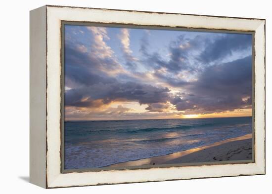 Sunrise, Bavaro Beach, Higuey, Punta Cana, Dominican Republic-Lisa S Engelbrecht-Framed Premier Image Canvas