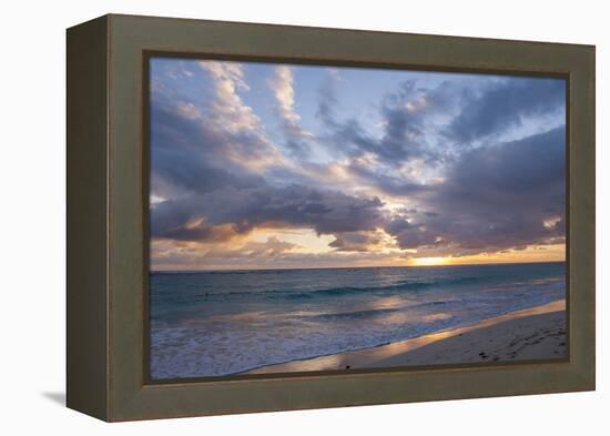 Sunrise, Bavaro Beach, Higuey, Punta Cana, Dominican Republic-Lisa S Engelbrecht-Framed Premier Image Canvas