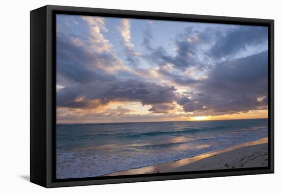 Sunrise, Bavaro Beach, Higuey, Punta Cana, Dominican Republic-Lisa S Engelbrecht-Framed Premier Image Canvas