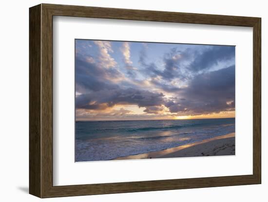 Sunrise, Bavaro Beach, Higuey, Punta Cana, Dominican Republic-Lisa S Engelbrecht-Framed Photographic Print