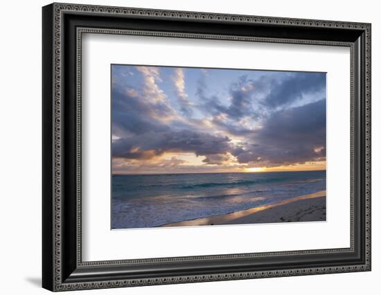 Sunrise, Bavaro Beach, Higuey, Punta Cana, Dominican Republic-Lisa S Engelbrecht-Framed Photographic Print