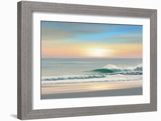 Sunrise Beach Wave, 2024-Alex Hanson-Framed Art Print