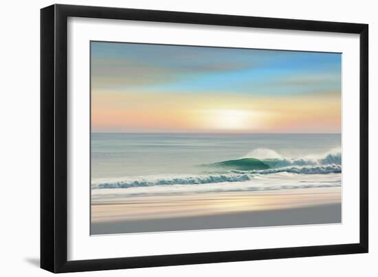 Sunrise Beach Wave, 2024-Alex Hanson-Framed Art Print