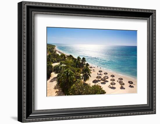 Sunrise Beautiful Tropical Beach at the Caribbean Island with White Sands and Stunning Turquoise Wa-Aleksandar Todorovic-Framed Photographic Print