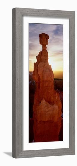 Sunrise Behind a Cliff, Thor's Hammer, Bryce Canyon National Park, Utah, USA-null-Framed Photographic Print