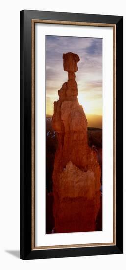 Sunrise Behind a Cliff, Thor's Hammer, Bryce Canyon National Park, Utah, USA-null-Framed Photographic Print