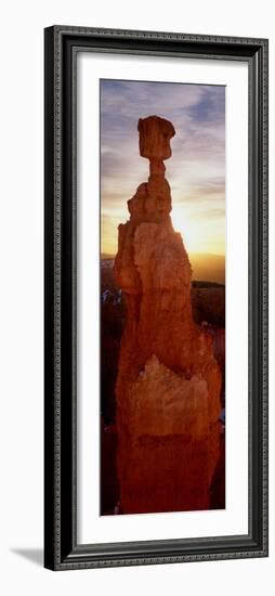 Sunrise Behind a Cliff, Thor's Hammer, Bryce Canyon National Park, Utah, USA-null-Framed Photographic Print