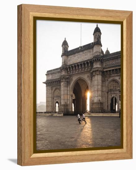 Sunrise Behind the Gateway to India, Mumbai (Bombay), India, South Asia-Ben Pipe-Framed Premier Image Canvas