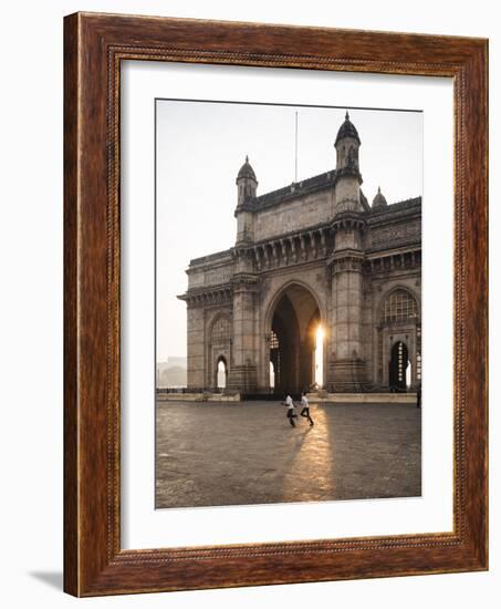 Sunrise Behind the Gateway to India, Mumbai (Bombay), India, South Asia-Ben Pipe-Framed Photographic Print