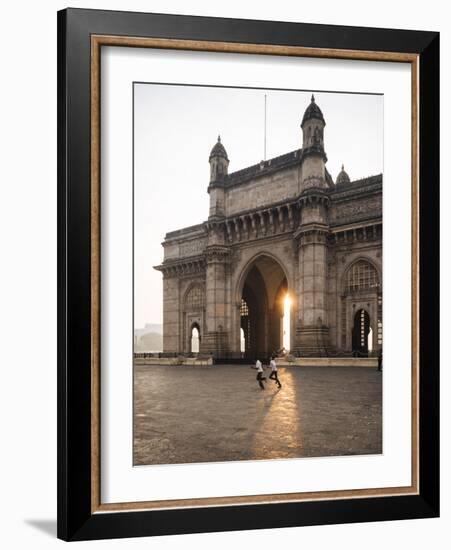 Sunrise Behind the Gateway to India, Mumbai (Bombay), India, South Asia-Ben Pipe-Framed Photographic Print