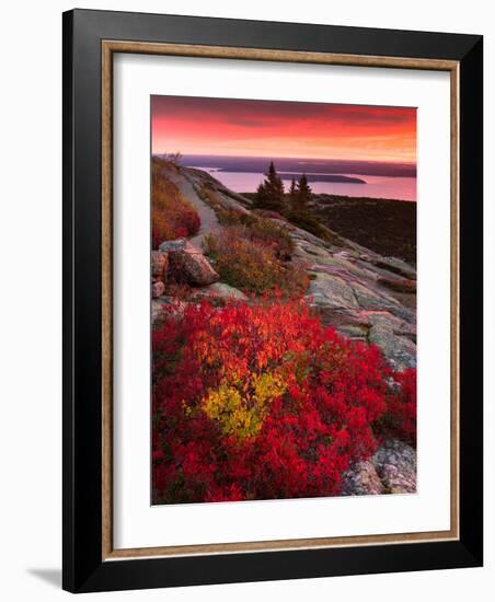 Sunrise, Cadillac Mountain-Michael Hudson-Framed Art Print