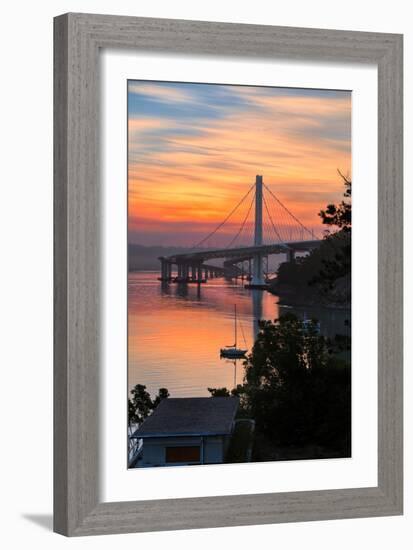 Sunrise Clouds, East Span of the Bay Bridge, San Francisco, California-Vincent James-Framed Photographic Print
