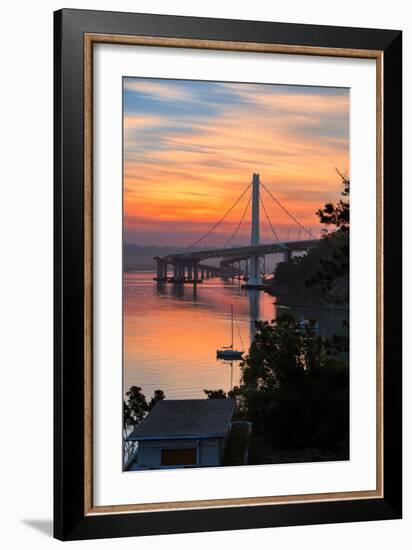 Sunrise Clouds, East Span of the Bay Bridge, San Francisco, California-Vincent James-Framed Photographic Print