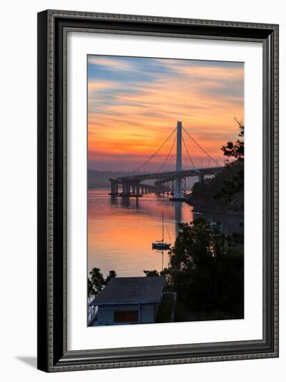 Sunrise Clouds, East Span of the Bay Bridge, San Francisco, California-Vincent James-Framed Photographic Print