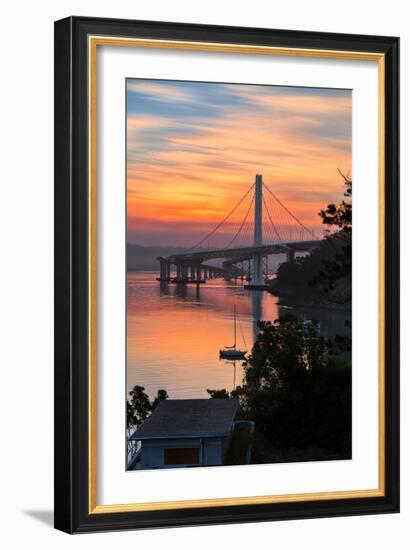 Sunrise Clouds, East Span of the Bay Bridge, San Francisco, California-Vincent James-Framed Photographic Print